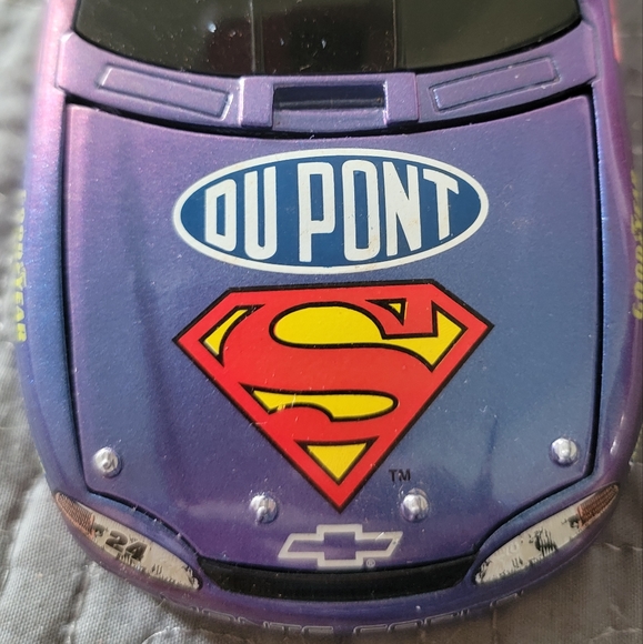 1999 Jeff Gordon Dupont/Superman ChromaLusion diecast bank, in box - Picture 5 of 16